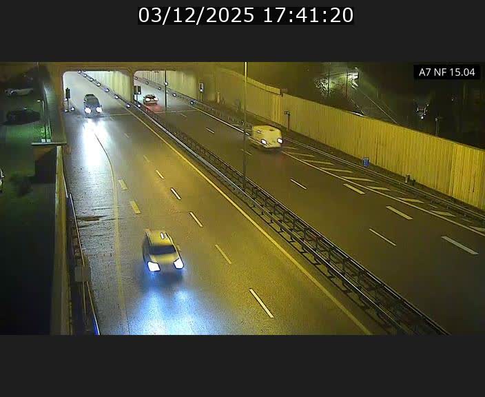 Caméra trafic Luxembourg - A7, Tunnel Mersch, entrée sud, direction Ettelbruck