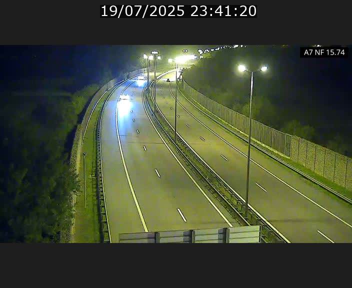 Caméra trafic Luxembourg - A7, Tunnel Mersch, entrée nord, direction Lorentzweiler