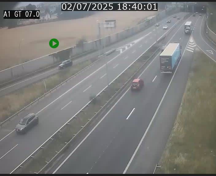 Traffic live webcam Luxembourg Cents - A1 direction Kirchberg - BK 7