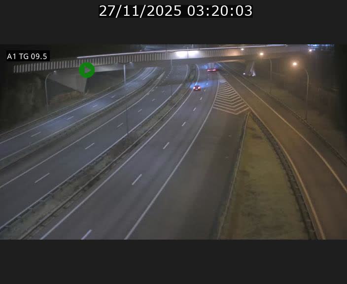 Traffic live webcam Luxembourg Jonction Grünewald - A1 direction Luxembourg-ville - BK 9.5