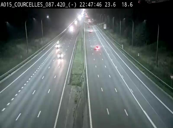 Webcam autoroute Belgique - Viesville - E42 direction Mons - BK 84.35