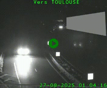 Caméra routière sur l'autoroute A20 à Noailles, en périphérie de Brive-la-Gaillarde. Vue orientée vers Toulouse