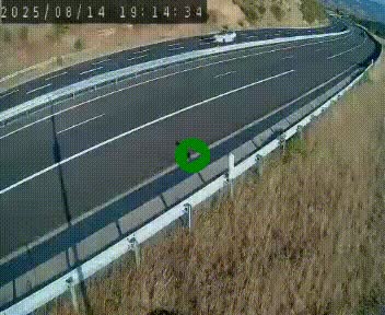 Caméra autoroute A75 à hauteur de la sortie 42 (Rodez, Laissac, Aire de l'Auvergne) située sur la commune d'Auberoques, près de Sévérac-le-Château
