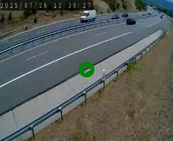 Caméra autoroutière France - A75, Engayresque, entre Millau et Séverac-le-Chateau, en direction de Montpellier