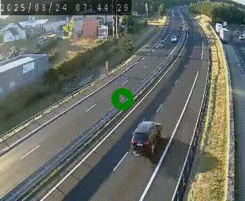 Caméra autoroute A75 à hauteur du col du rocher blanc en direction de Montpellier