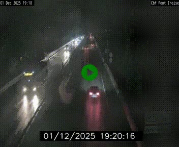 Webcam sur la N165 après le Pont de l'Iroise, à l'entrée de Brest