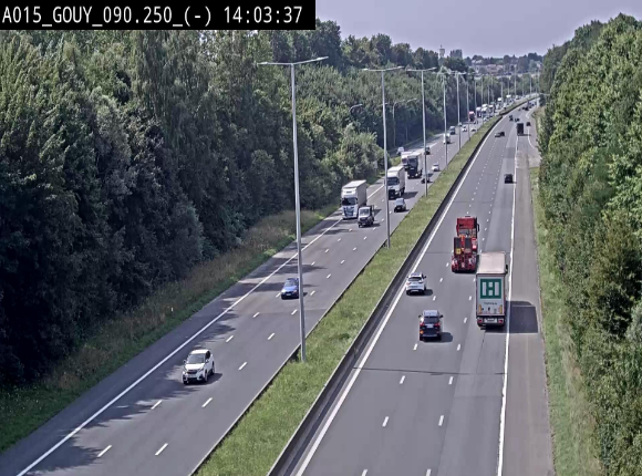 Webcam autoroute Belgique - Gouy-lez-piéton - E42 - BK 90.3