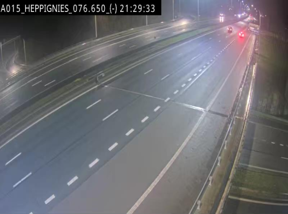Webcam autoroute Belgique - Heppignies - E42 direction Namur - BK 76.4