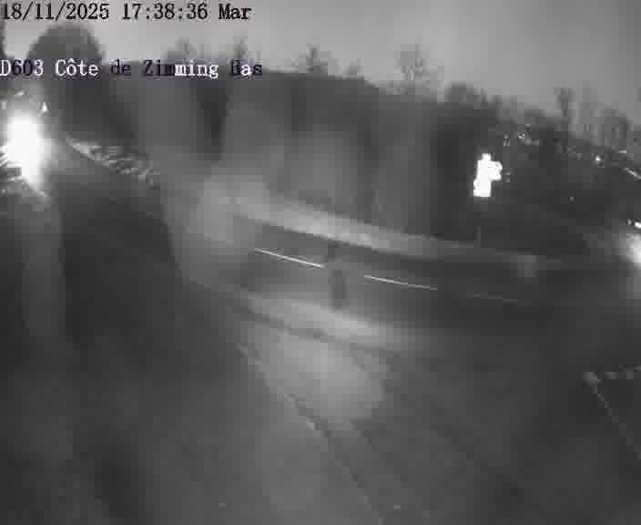 Webcam sur la D603 située dans la Côté de Zimming-bas, dans le virage en demi-tour, à la jonction avec la D74