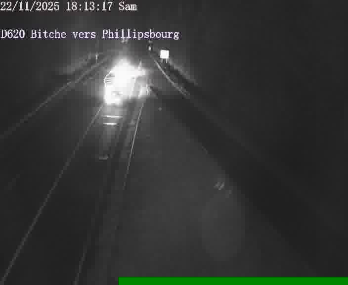 Webcam sur la D620, sur le contournement de Bitche. Vue orientée vers Philippsbourg