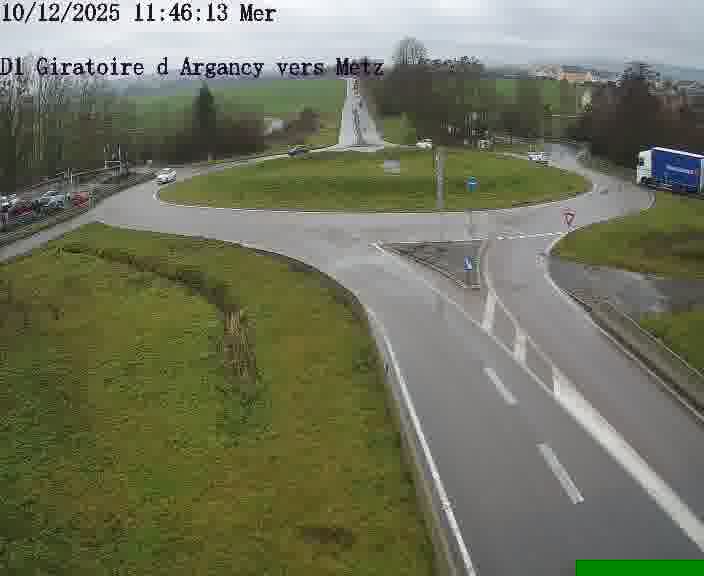 Webcam installée le long de D1 (France) à Argancy, pointée vers Metz, utile pour suivre précisément les conditions de trafic.