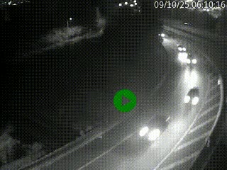 Caméra autoroute à la jonction entre l'A7 et la D301 (Boulevard urbain Sud de Lyon) à Feyzin, au sud de Lyon. Vue orientée vers Mions