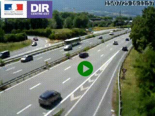 Webcam sur la Nationale 201 à hauteur de la sortie Chambéry-Nord, avant à la jonction entre l'A41 et l'A43, en direction de Lyon