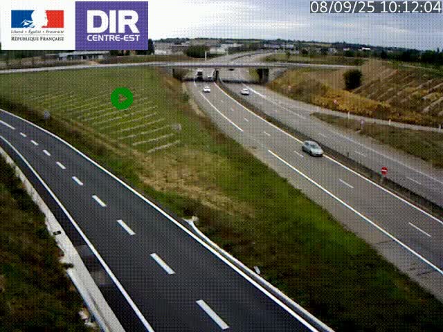 Webcam sur le contournement de Valence, sur la Nationale 7, caméra orientée vers Lyon