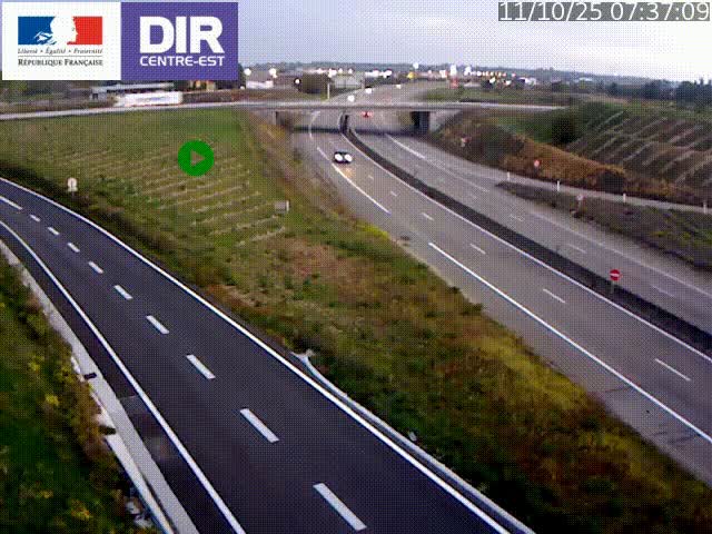 Webcam sur le contournement de Valence, sur la Nationale 7, caméra orientée vers Lyon