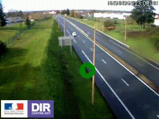 Webcam à Mably, à proximité de Roanne en direction de Moulins sur la N7