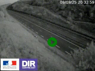 Webcam au niveau du col de Bois Clair à hauteur de Cluny sur la N79. Vue orientée vers Mâcon