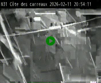Webcam en haut de la Côte des Carreaux sur la N31 à Avesnes-en-Bray. Vue orientée vers Rouen