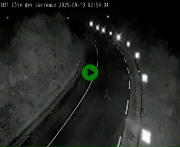 Webcam en haut de la Côte des Carreaux sur la N31 à Avesnes-en-Bray. Vue orientée vers Rouen