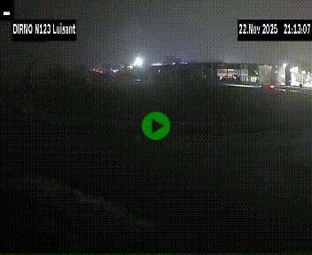 Webcam en périphérie de Chartres sur la N123, à hauteur de Luisant. Vue orientée vers Chartres