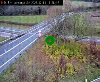 Webcam à hauteur du Leclerc Normanville sur la N154. Vue orientée vers Rouen