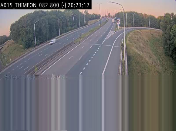 Caméra trafic Belgique - Thiméon - E42, jonction avec A54 (E420) direction La Louvière/Charleroi - BK 82.82
