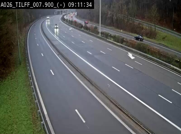Webcam autoroute A26/E25 à Esneux, en Belgique en direction Luxembourg - BK 7.9