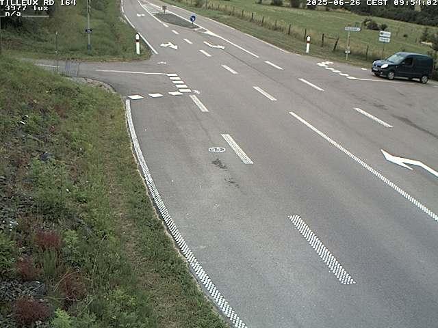 Webcam sur la RD164 à Tilleux. Vue orientée vers Neufchâteau