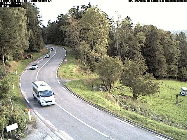 Caméra à proximité du col du Bonhomme sur la D415 à Plainfaing vers l'Alsace