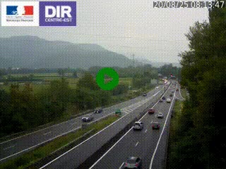 Caméra trafic à Meylan sur la Rocade-Sud de Grenoble en direction d'Aix-en-Provence