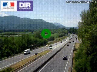 Caméra trafic à Meylan sur la Rocade-Sud de Grenoble en direction d'Aix-en-Provence
