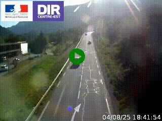 Web cam sur la N90 à Aime, en provenance de Bourg-Saint-Maurice et en direction d'Albertville