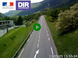 Web cam sur la N90 à Aime, en provenance de Bourg-Saint-Maurice et en direction d'Albertville