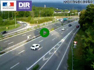 Caméra routière à hauteur de la sortie 15 Chambéry-centre au PK 4,103 en direction d'Albertville