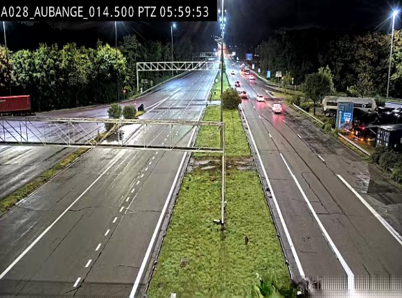 Webcam autoroute Belgique - Aubange - A28 direction Arlon - BK 14