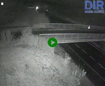 Webcam sur A84 à hauteur de Pont-Farcy, au niveau du pont autoroutier sur la Vire, au sud de Saint-Lô