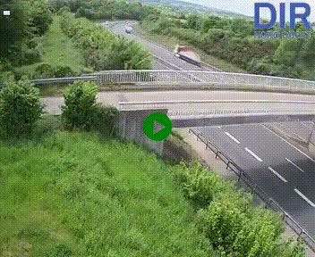 Webcam sur A84 à hauteur de Pont-Farcy, au niveau du pont autoroutier sur la Vire, au sud de Saint-Lô