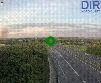 Webcam au début de l'A84 sur le périphérique Ouest de Caen (N814) à hauteur de la sortie 9, Porte de Bretagne