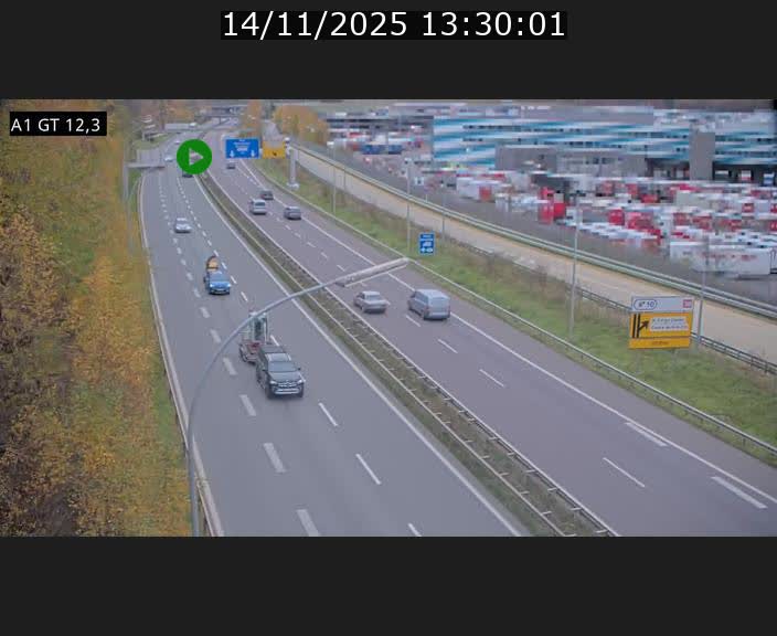 Traffic live webcam Luxembourg Senningerberg - A1 direction Allemagne - BK 12.3