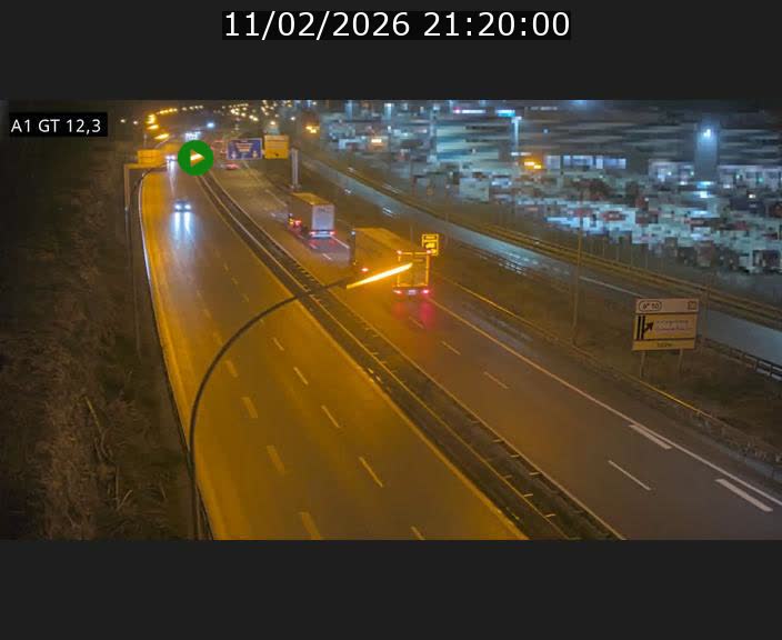 Traffic live webcam Luxembourg Senningerberg - A1 direction Allemagne - BK 12.3