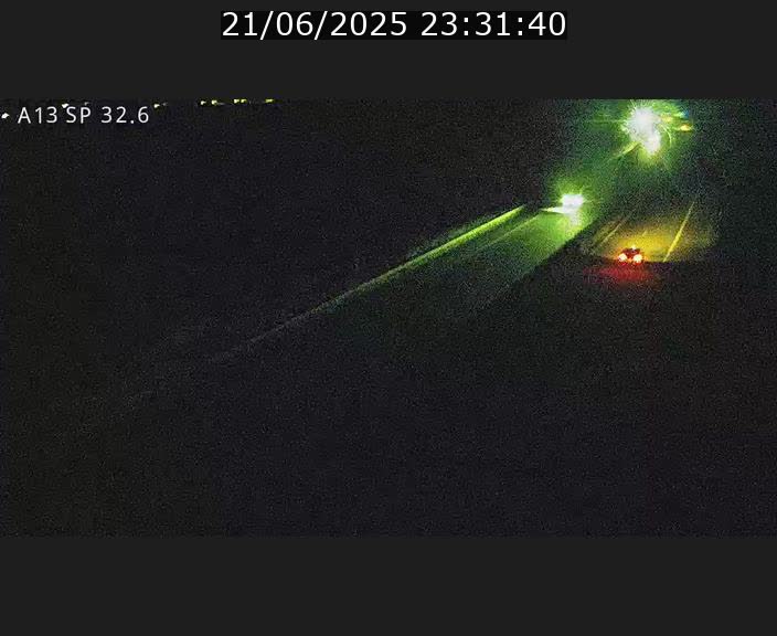 Webcam info trafic A13 à hauteur de Mondorf-les-bains. Vue orientée vers Altwies