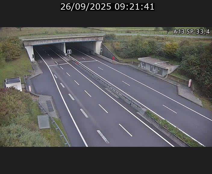 Webcam trafic sur A13 à hauteur d'Altwies en direction de Mondorf-les-bains et en provenance de l'Allemagne