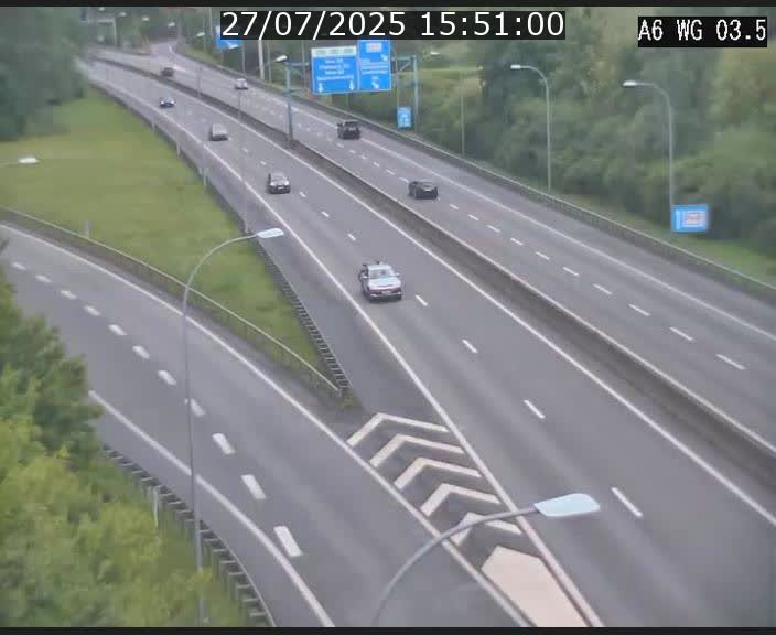 Traffic live webcam Luxembourg - Croix de Cessange - A6 - BK 3.5 - direction France/Allemagne