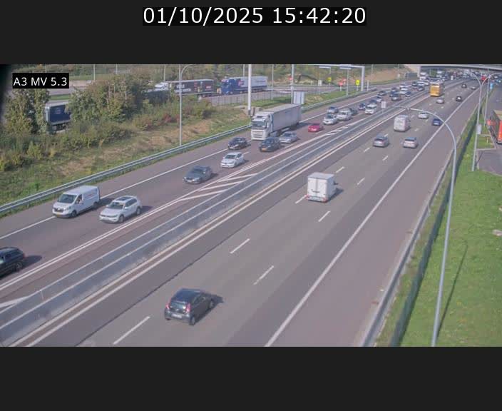 Webcam à l'Aire de Berchem au Luxembourg sur l'A3. Vue orientée vers la France