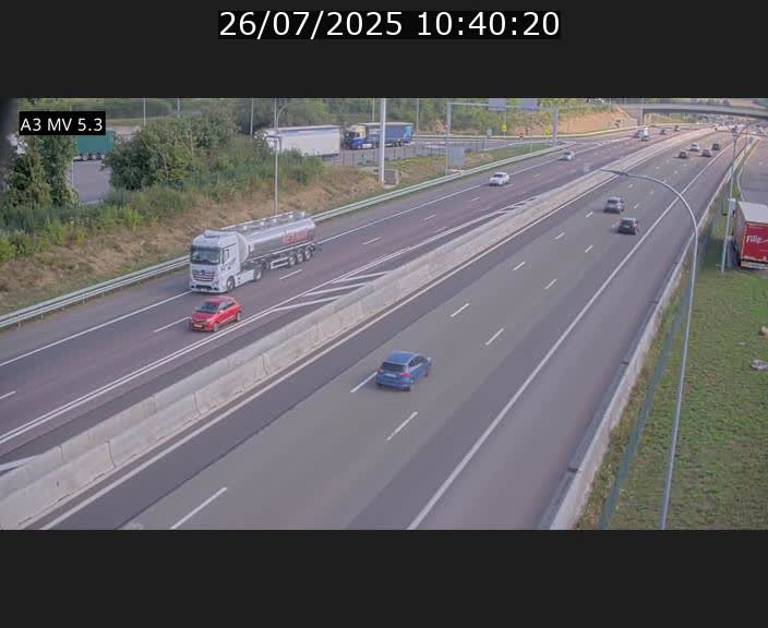 Webcam à l'Aire de Berchem au Luxembourg sur l'A3. Vue orientée vers la France