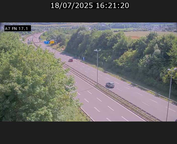 Caméra trafic Luxembourg - A7, Merscherbierg direction Mersch