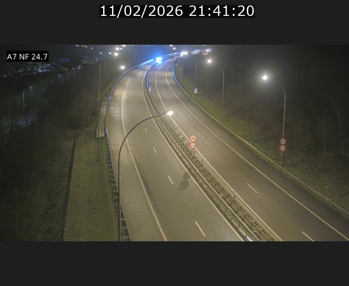 Caméra trafic Luxembourg - A7, Schieren direction Mersch