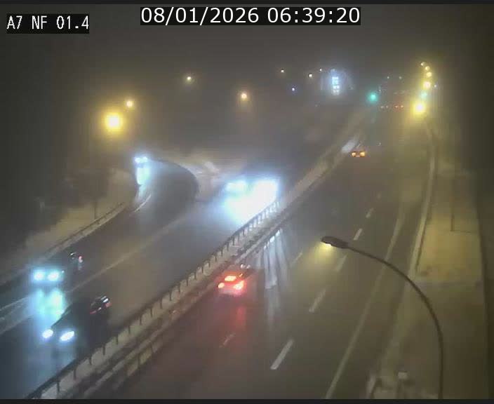 Caméra autoroute Luxembourg A7 - Echangeur Waldhaff - direction Tunnel Stafelter