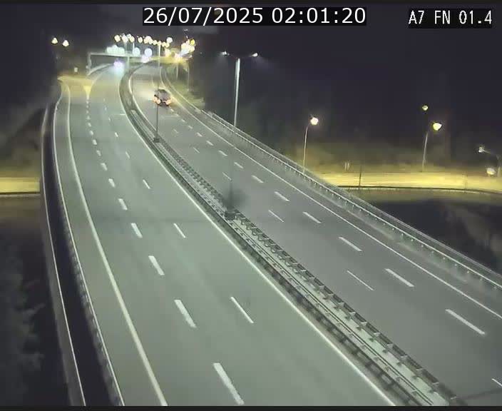 Caméra autoroute Luxembourg A7 - Tunnel Stafelter - direction Echangeur Grünewald