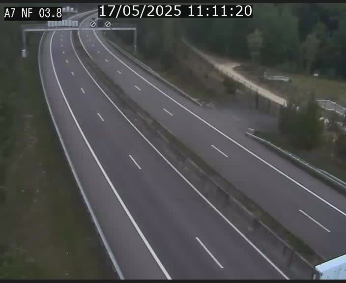 Webcam autoroute A7 au Luxembourg à la sortie du Tunnel Stafelter vers le Nord